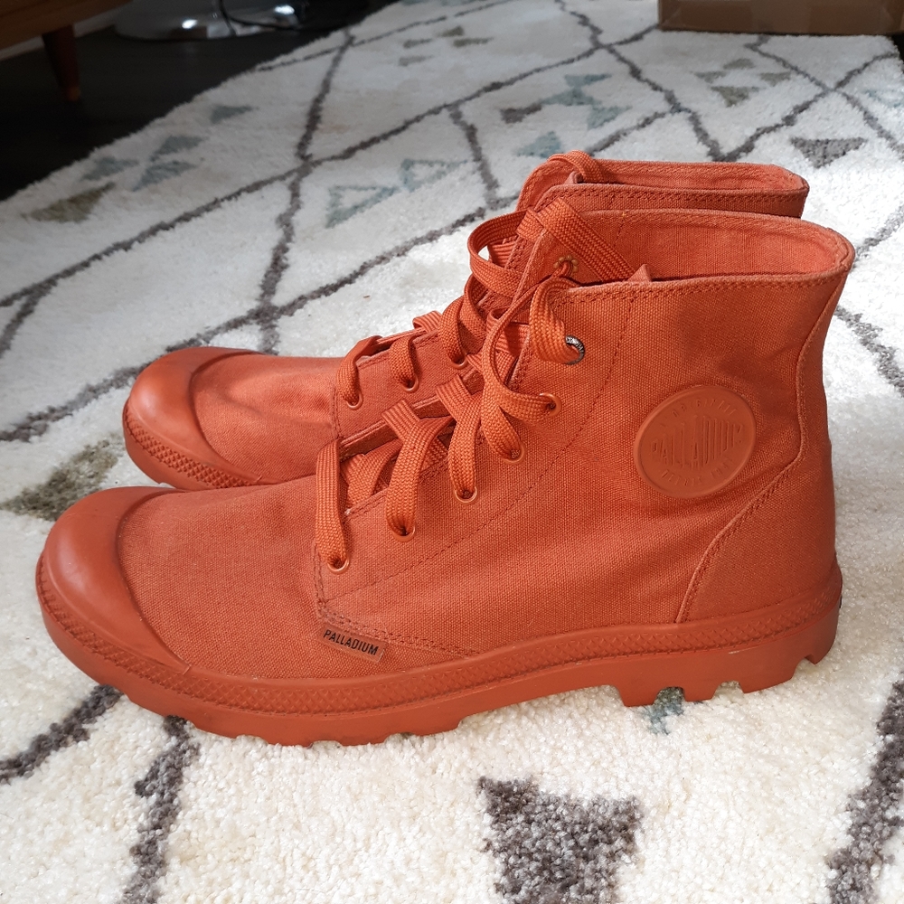 Palladium Orange Hi Top Shoes